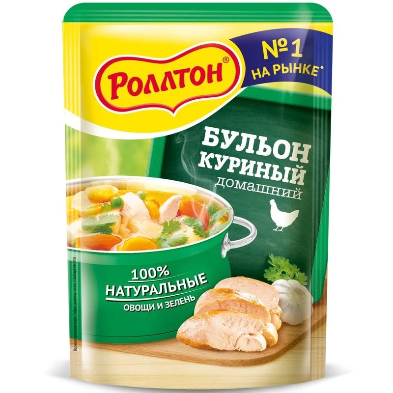 Бульон "Роллтон" куриный домашний 100гр